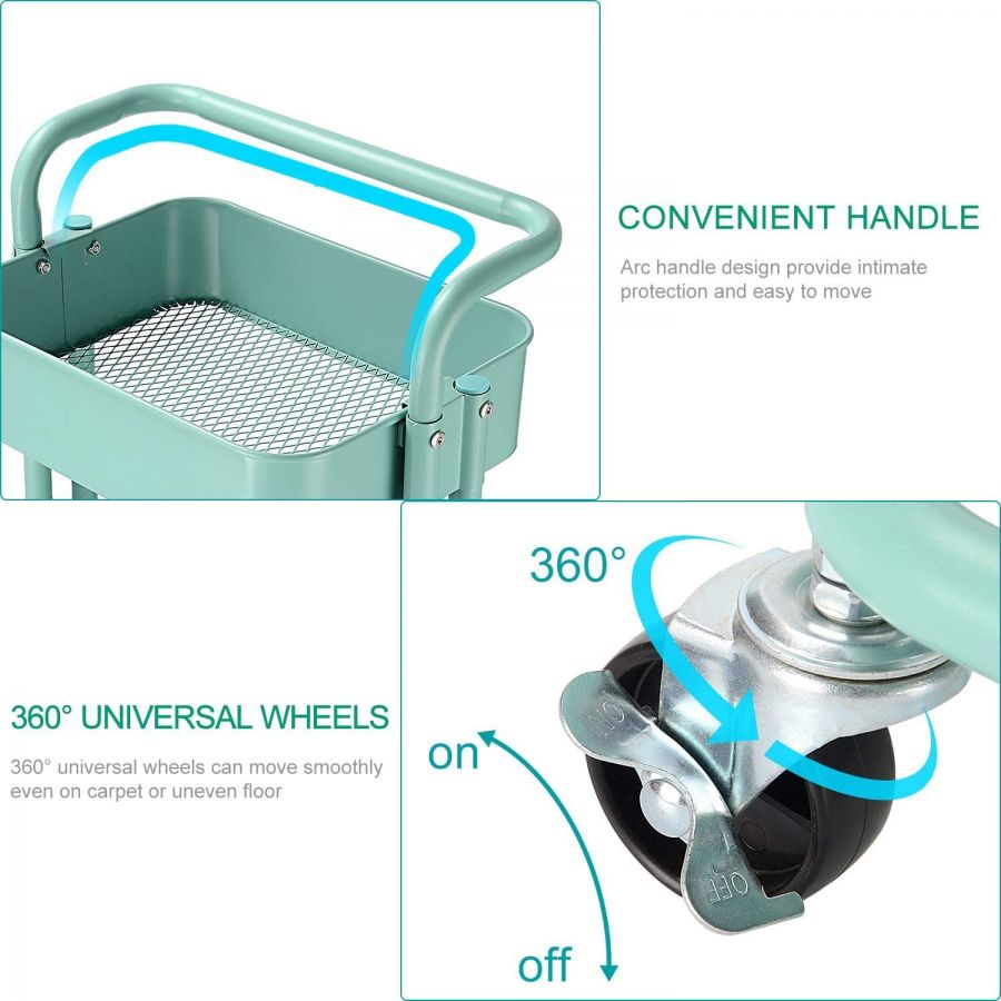 Multifunction Storage Easy Assembly Trolley for Salon